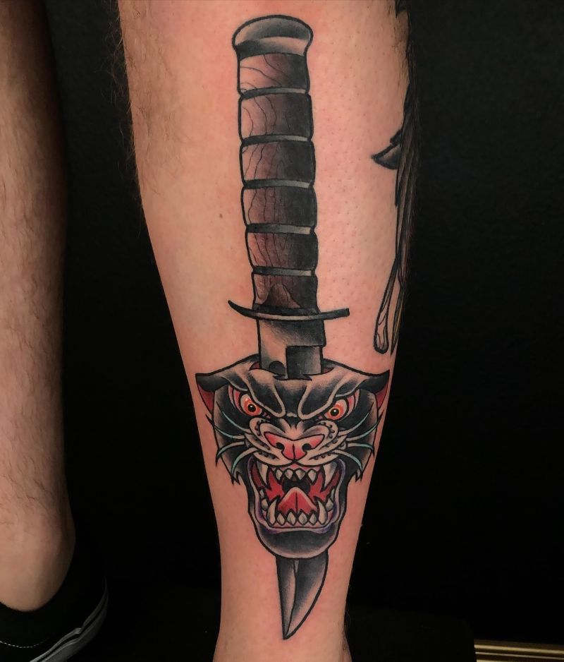 30 Unique Ka-bar Tattoos You Must Love