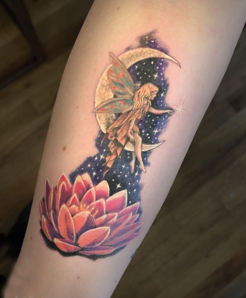 30 Pretty Moon Fairy Tattoos You Can Copy