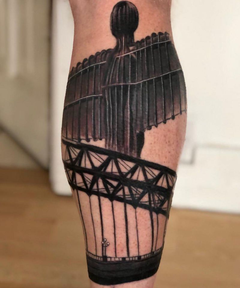 6 Great Angel of the North Tattoos For Your Inspiration