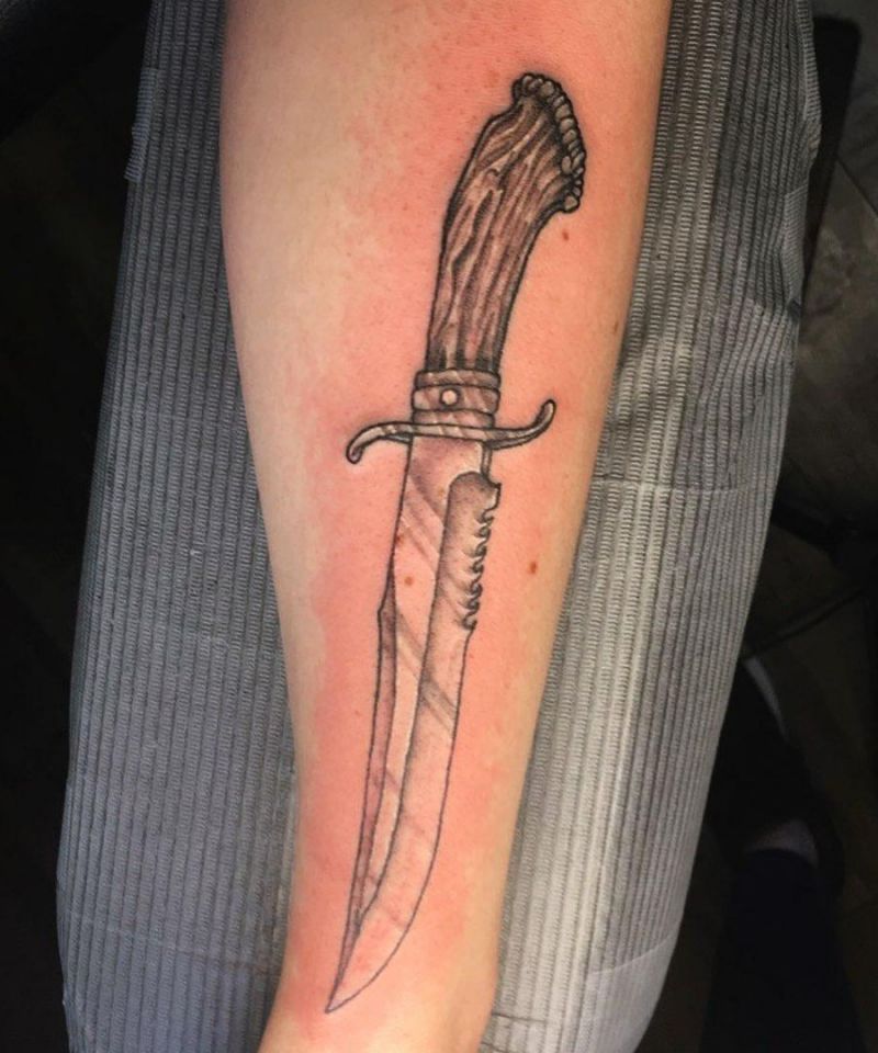 30 Unique Bowie Knife Tattoos For Your Inspiration