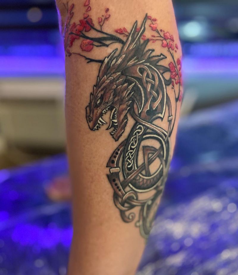 30 Unique Celtic Dragon Tattoos For Your Inspiration