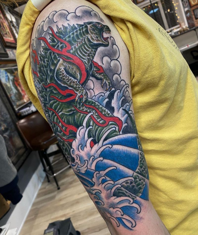 30 Unique Godzilla Tattoos Make You Attractive