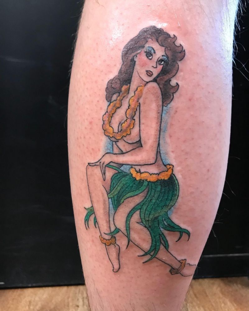 30 Pretty Hula Girl Tattoos You Should Copy