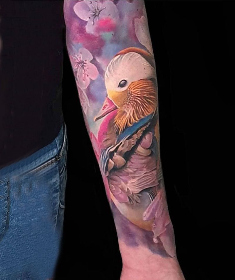 25 Pretty Mandarin Duck Tattoos You Must Love