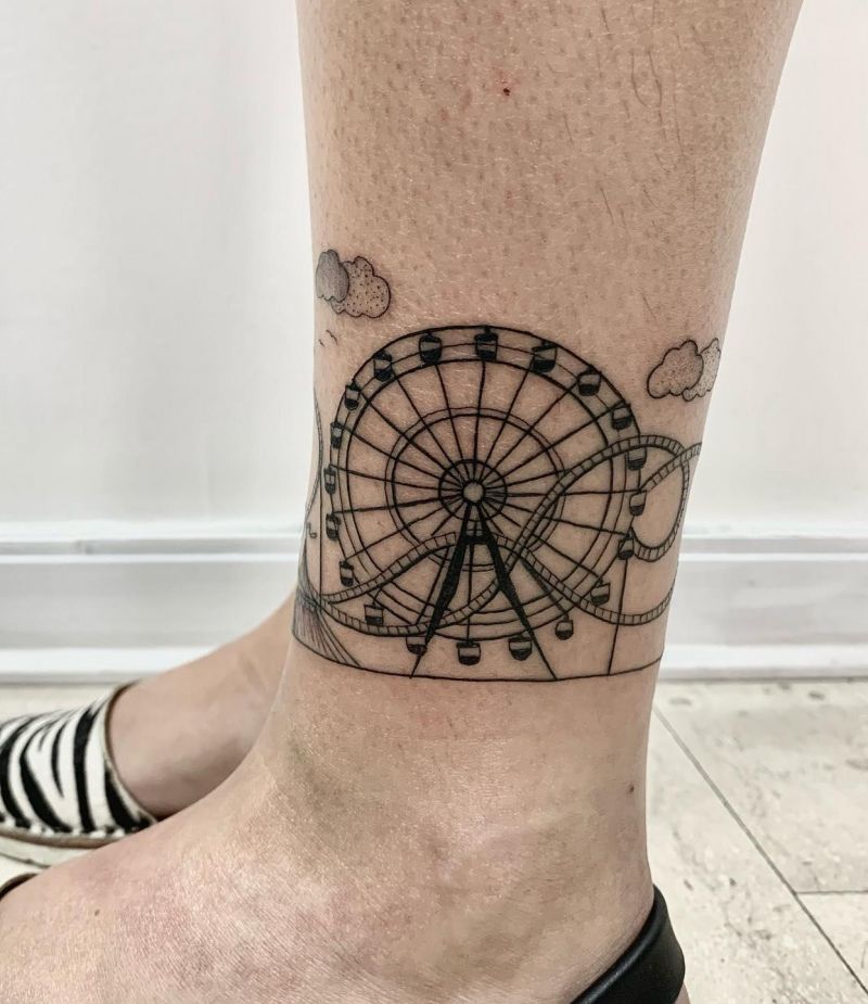 30 Cool Roller Coaster Tattoos You Need to See