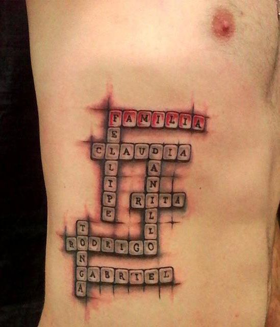 30 Unique Scrabble Tattoos For Your Inspiration