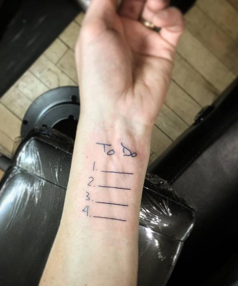 9 Unique To Do List Tattoos For Your Inspiration