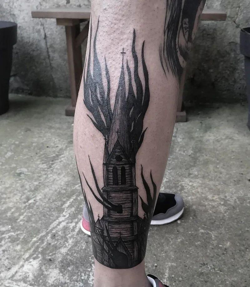 30 Unique Church Tattoos You Can Copy