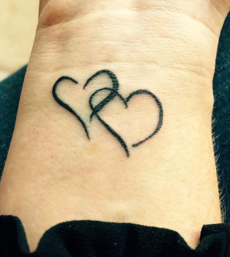 15 Pretty Double Heart Tattoos You Can Copy