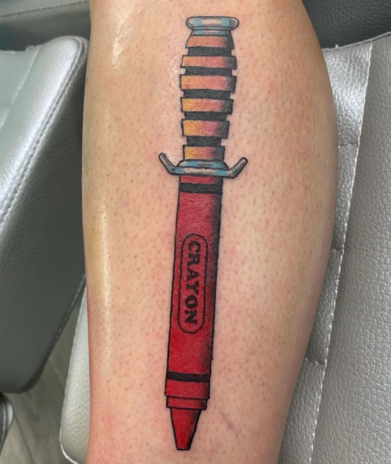 30 Unique Ka-bar Tattoos You Must Love