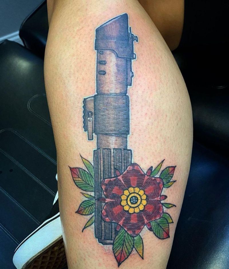 30 Cool Lightsaber Tattoos For Your Inspiration