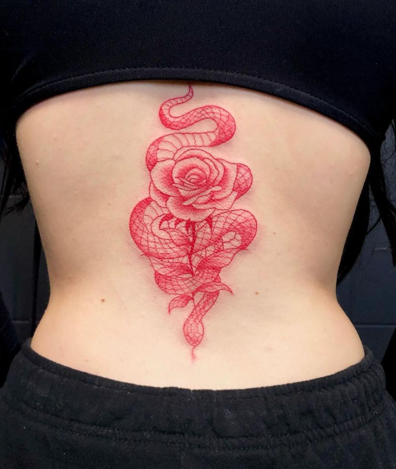 30 Unique Red Snake Tattoos You Must Try