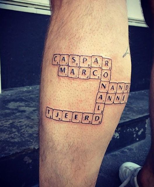 30 Unique Scrabble Tattoos For Your Inspiration