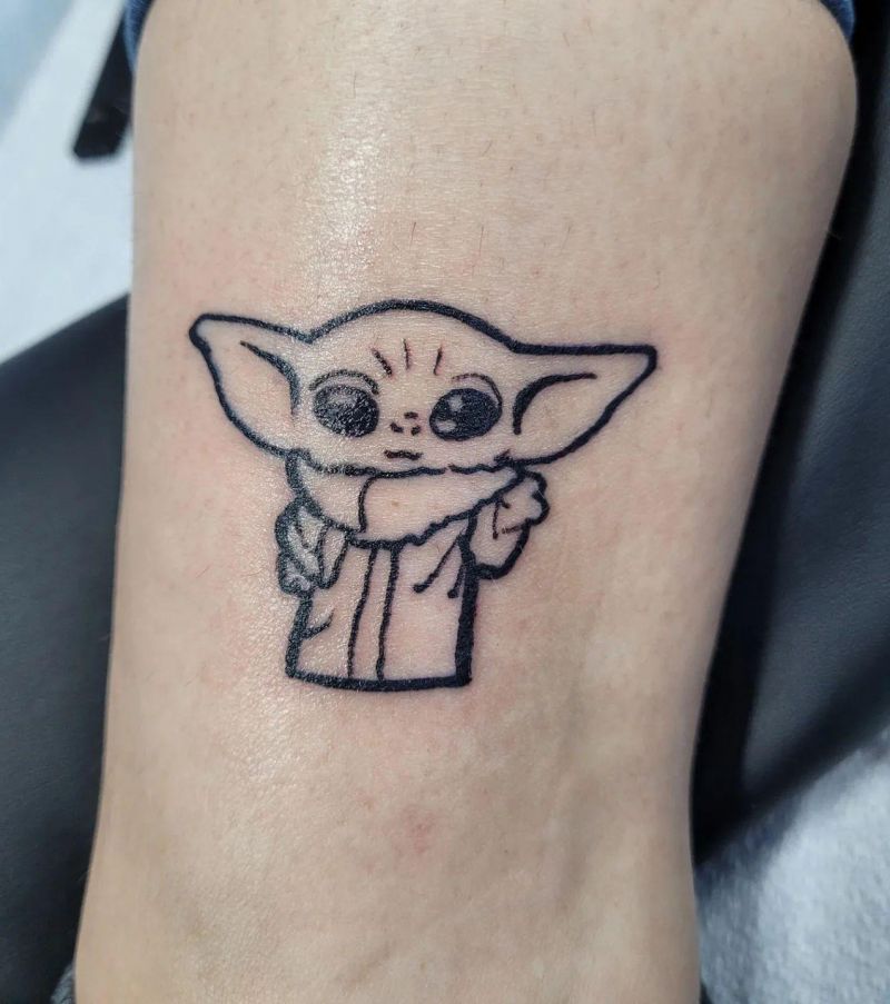 30 Cute Baby Yoda Tattoos You Will Love