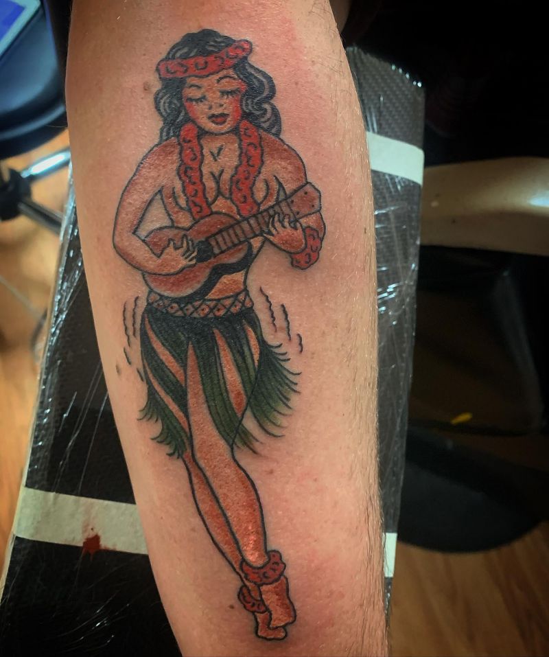 30 Pretty Hula Girl Tattoos You Should Copy