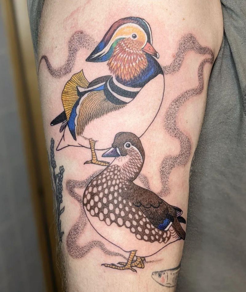 25 Pretty Mandarin Duck Tattoos You Must Love