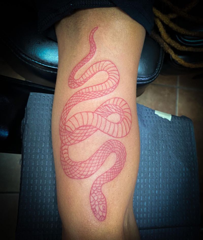 30 Unique Red Snake Tattoos You Must Try