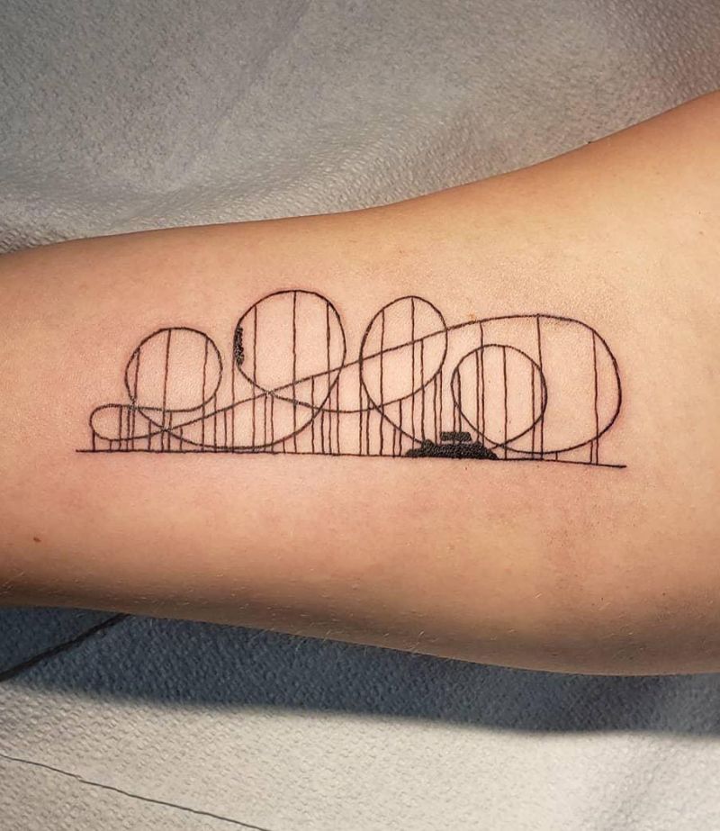 30 Cool Roller Coaster Tattoos You Need to See