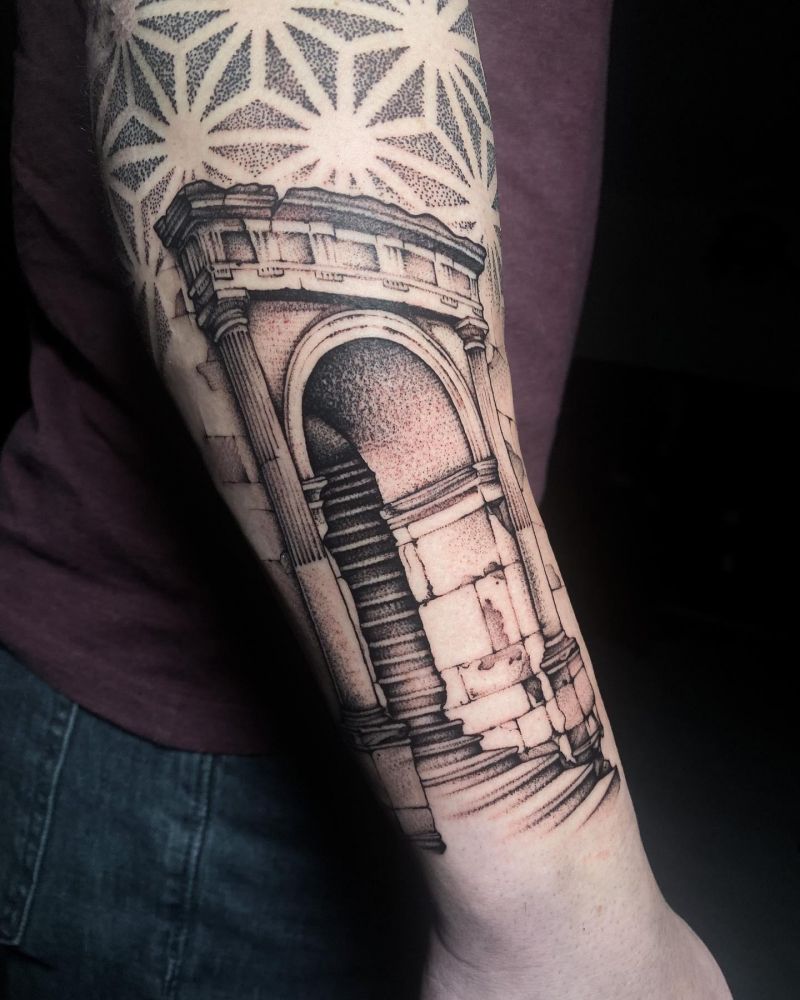 30 Unique Architecture Tattoos to Inspire You