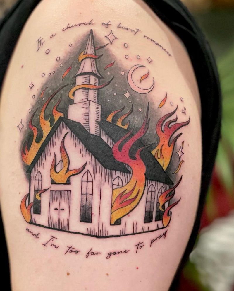 30 Unique Church Tattoos You Can Copy
