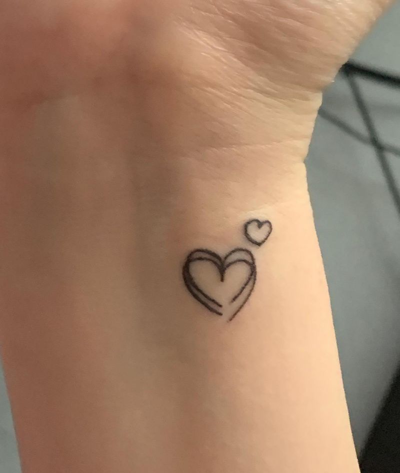 15 Pretty Double Heart Tattoos You Can Copy