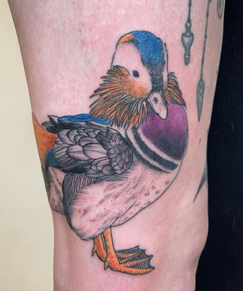 25 Pretty Mandarin Duck Tattoos You Must Love