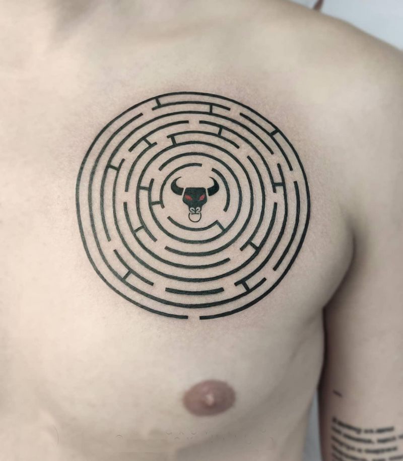 30 Unique Maze Tattoos You Must Love