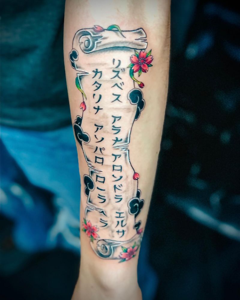 30 Great Parchment Tattoos You Will Love