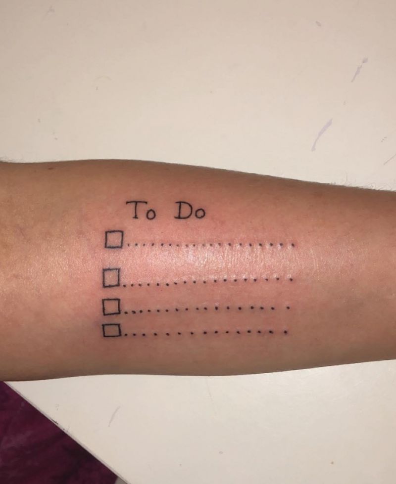 9 Unique To Do List Tattoos For Your Inspiration