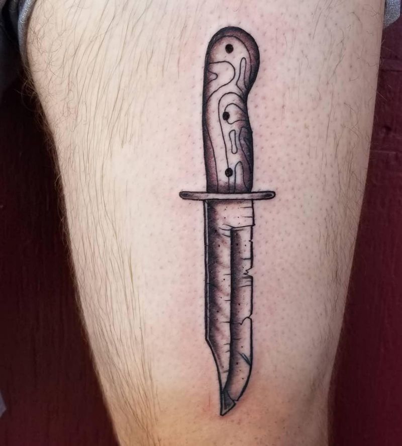 30 Unique Bowie Knife Tattoos For Your Inspiration