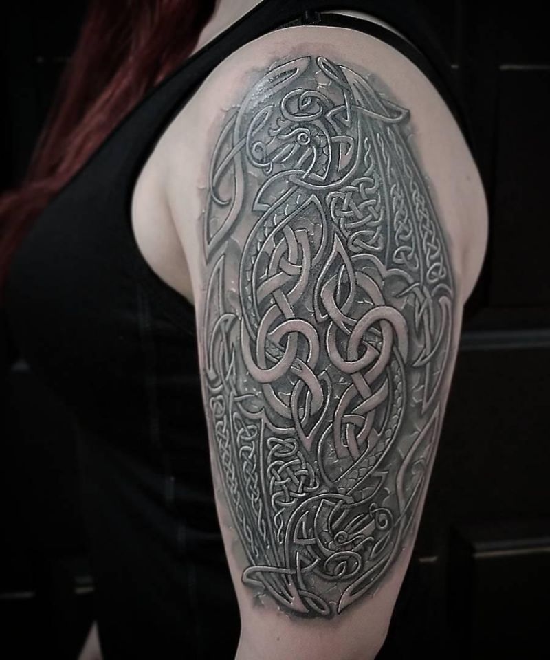 30 Unique Celtic Dragon Tattoos For Your Inspiration