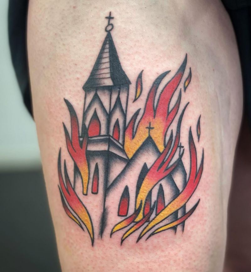 30 Unique Church Tattoos You Can Copy