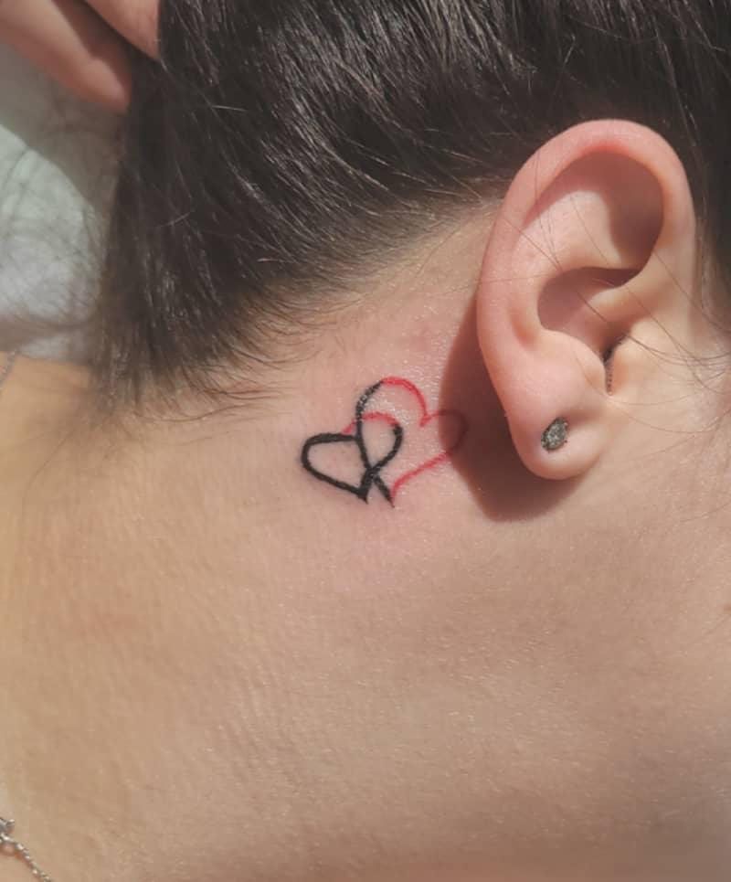 15 Pretty Double Heart Tattoos You Can Copy