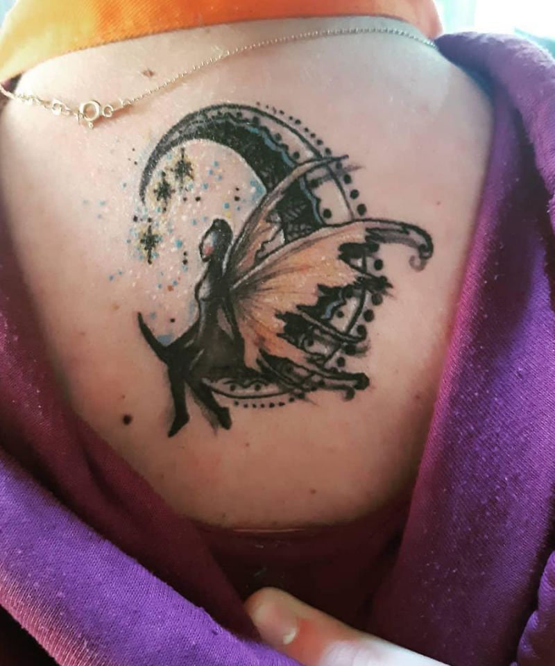 30 Pretty Moon Fairy Tattoos You Can Copy