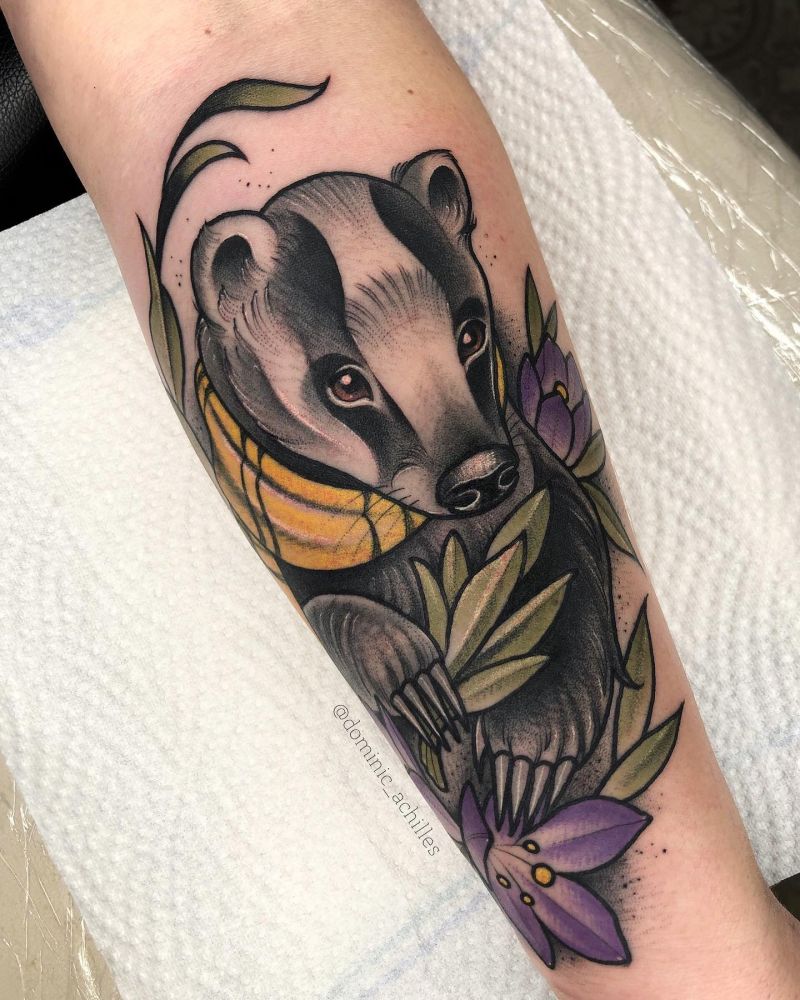 30 Unique Badger Tattoos You Must Try
