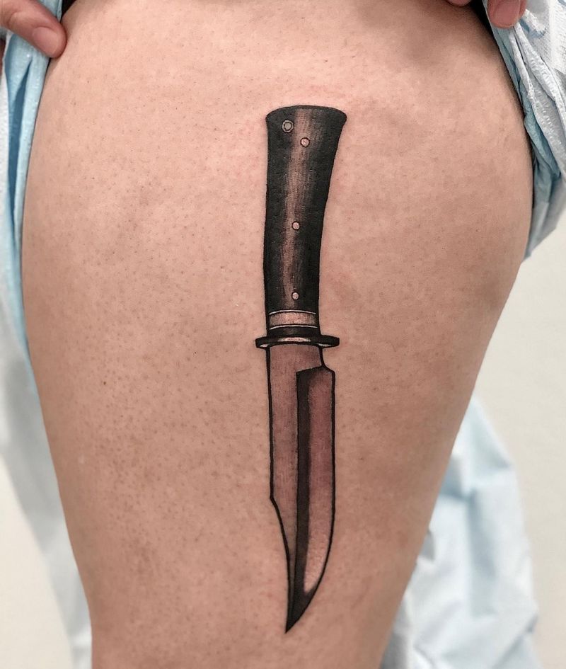 30 Unique Bowie Knife Tattoos For Your Inspiration