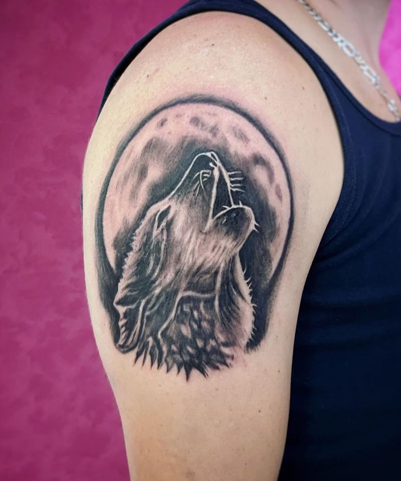 30 Great Howling Wolf Tattoos For Your Inspiration