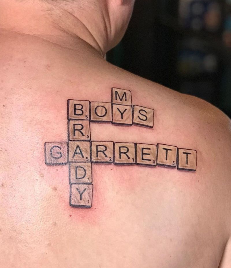 30 Unique Scrabble Tattoos For Your Inspiration