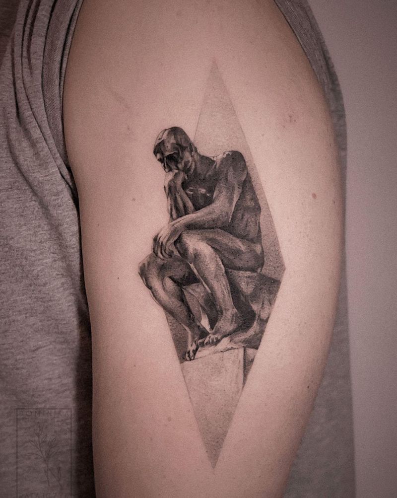 30 Unique Thinker Tattoos For Your Inspiration