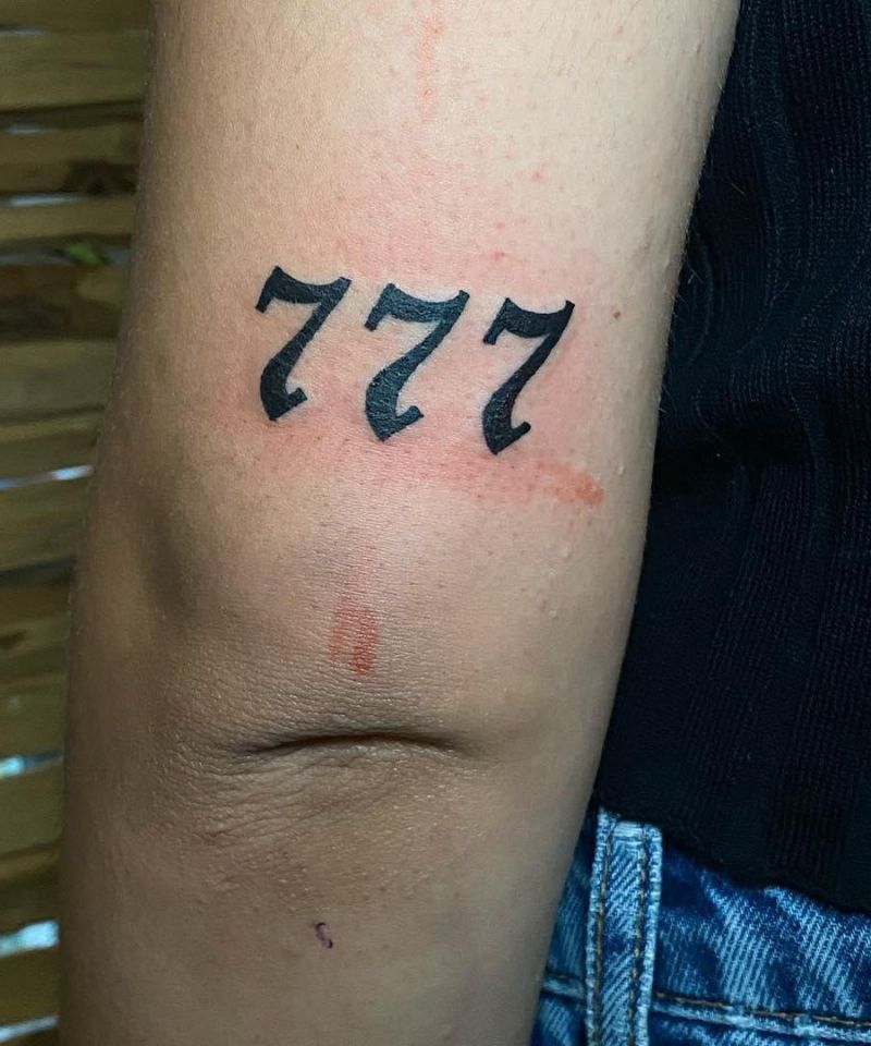 30 Classy 777 Tattoos for Your Next Ink