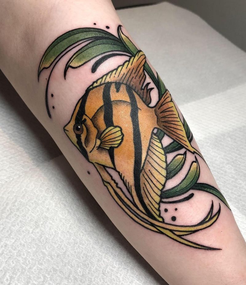 30 Pretty Angelfish Tattoos You Will Love