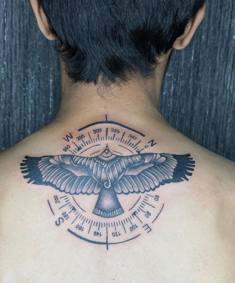 10 Awesome Eagle Compass Tattoos You Can Copy