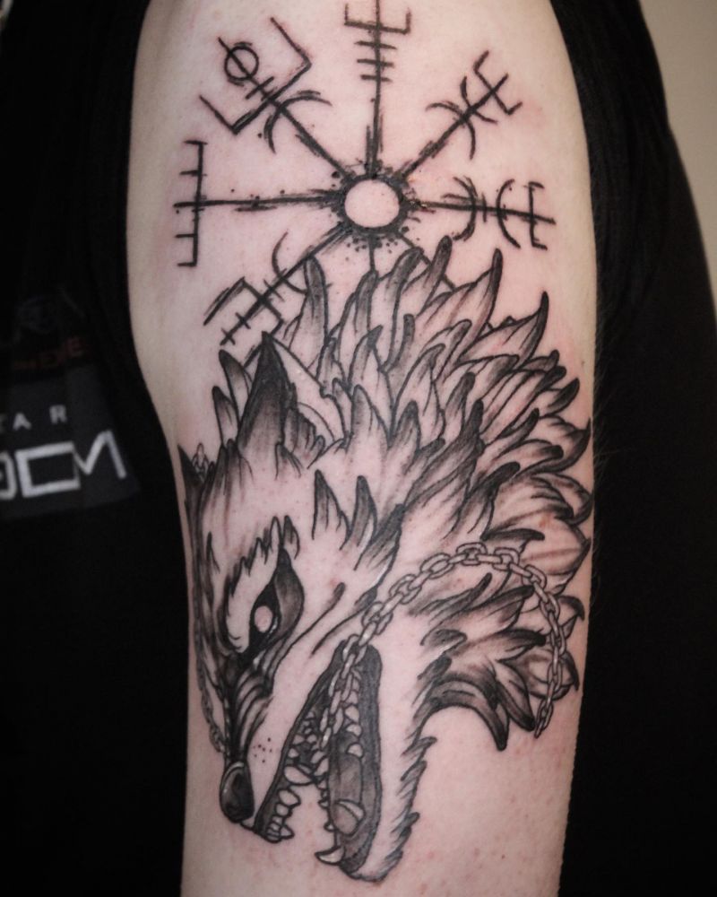 30 Awesome Fenrir Tattoos You Must Love