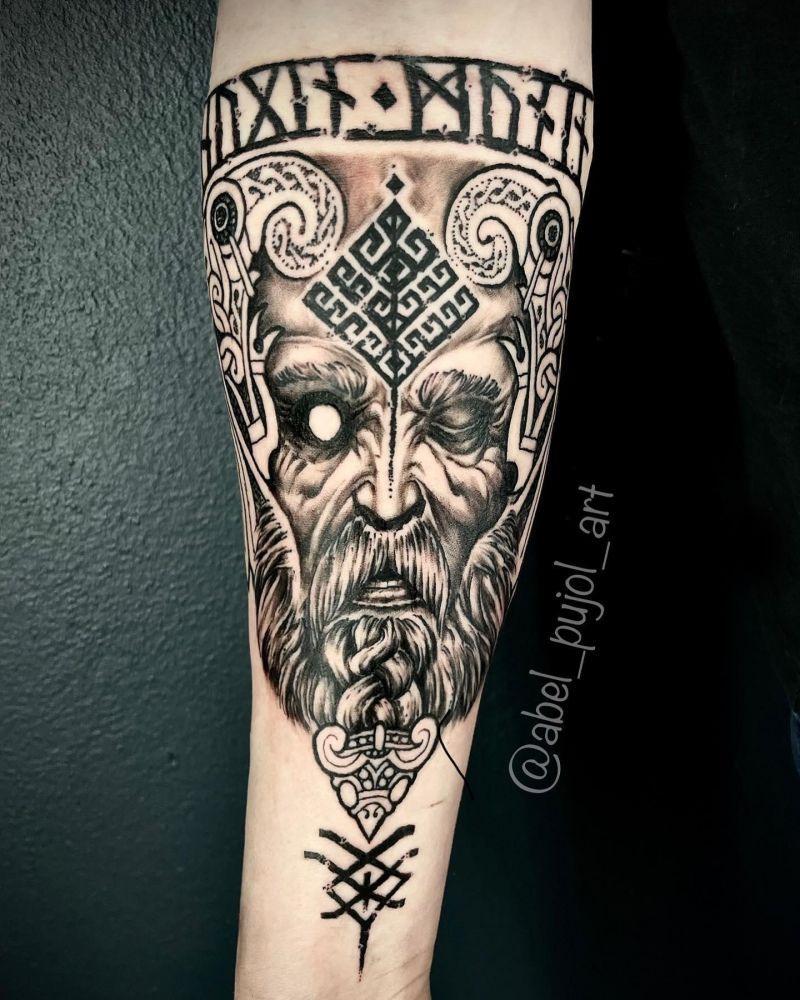 30 Awesome Odin Tattoos You Must Love