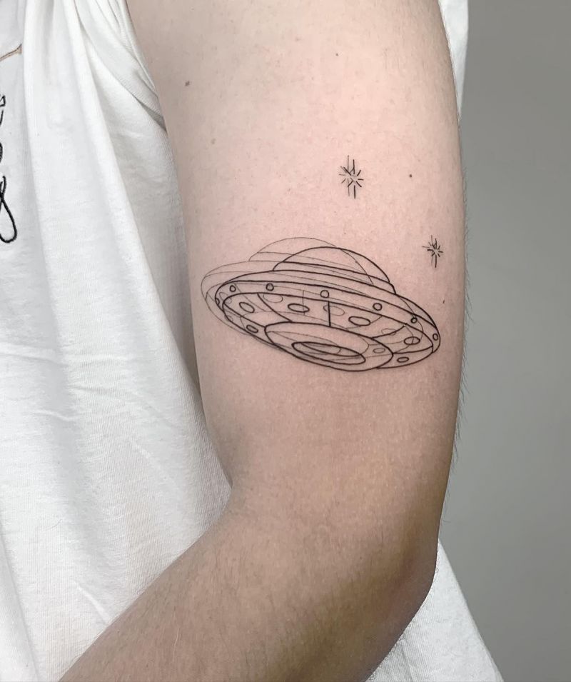 30 Gorgeous Spaceship Tattoos Make You Attractive