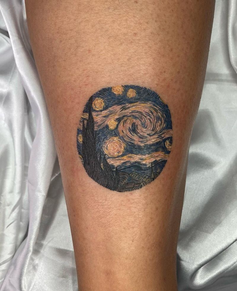 30 Awesome Starry Night Tattoos to Inspire You