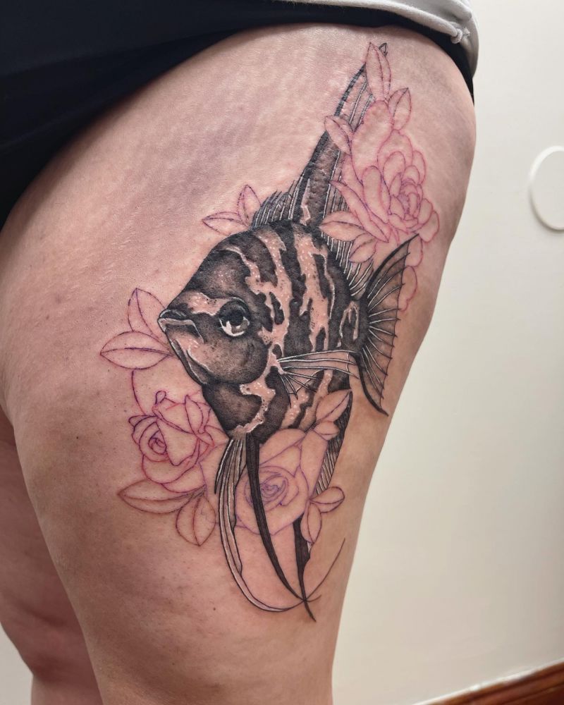 30 Pretty Angelfish Tattoos You Will Love