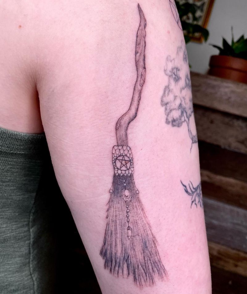 30 Awesome Broom Tattoos You Can Copy