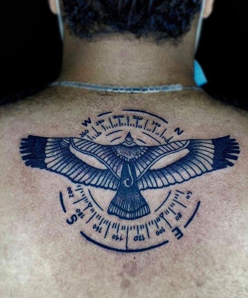 10 Awesome Eagle Compass Tattoos You Can Copy