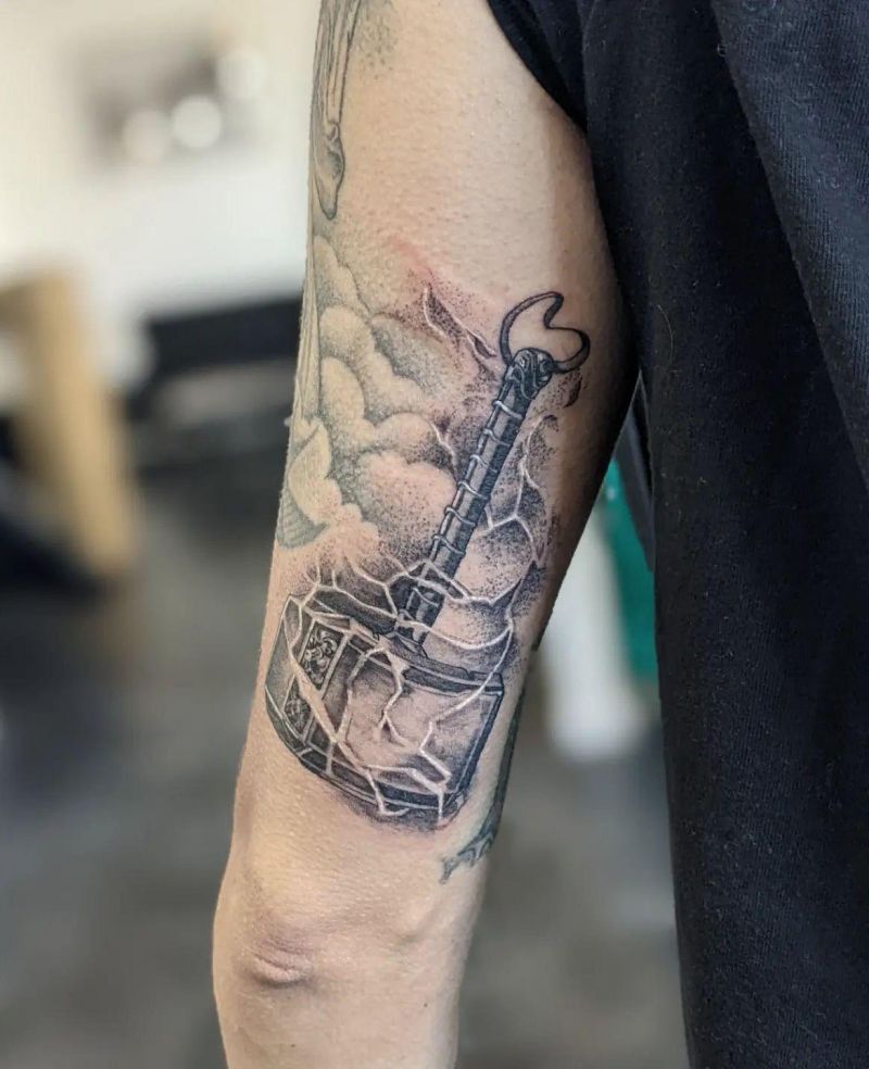 30 Awesome Mjolnir Tattoos You Can Copy